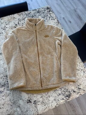 The North Face Teddy Fleece Jacket in Tan